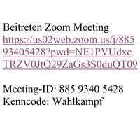 Beitritt Zoom Meeting